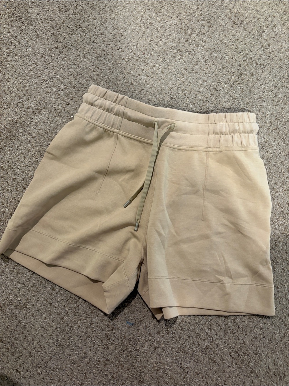 lululemon athletica Cream Drawstring Athletic Shorts